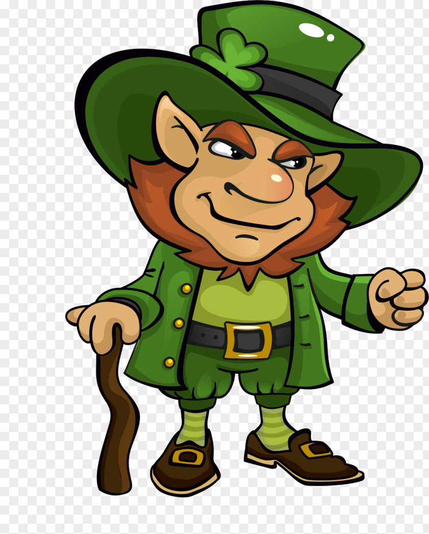 ST PATRICKS DAY Saint Patrick's Day Leprechaun Treasure Clover Clip Art PNG