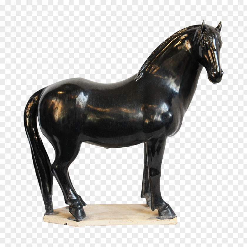 Horse Bronze Sculpture Ceramic Figurine Table PNG