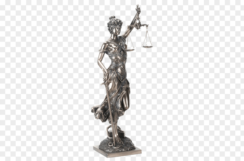 Lady Justice Bronze Sculpture Statue PNG