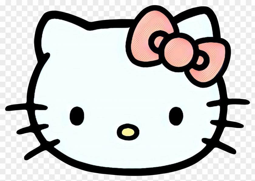 Line Art Smile Hello Kitty PNG