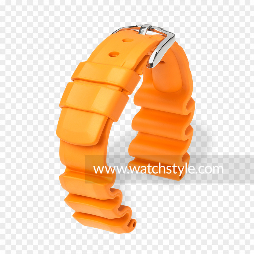Natural Rubber Watch Strap Blue PNG