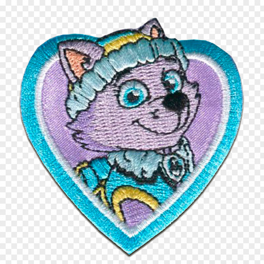 Paw Patrol Everest Iron-on Embroidered Patch Clothing Catch-the-patch Aufnäher / Bügelbild Appliqué PNG