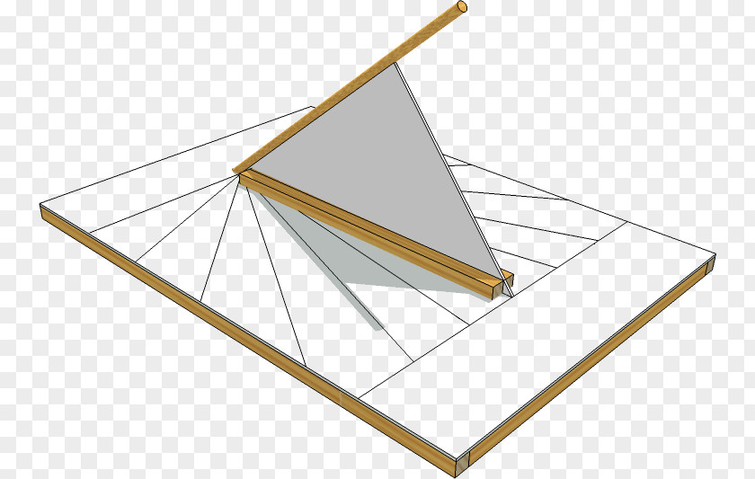 Sundial Cadran Horizontal Triangle Paper PNG