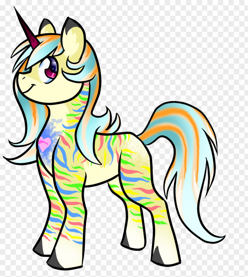 Vibrant Horse Pony Line Art PNG