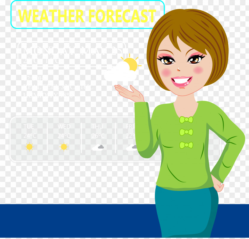 Weather Forecast Anchor Forecasting Clip Art PNG