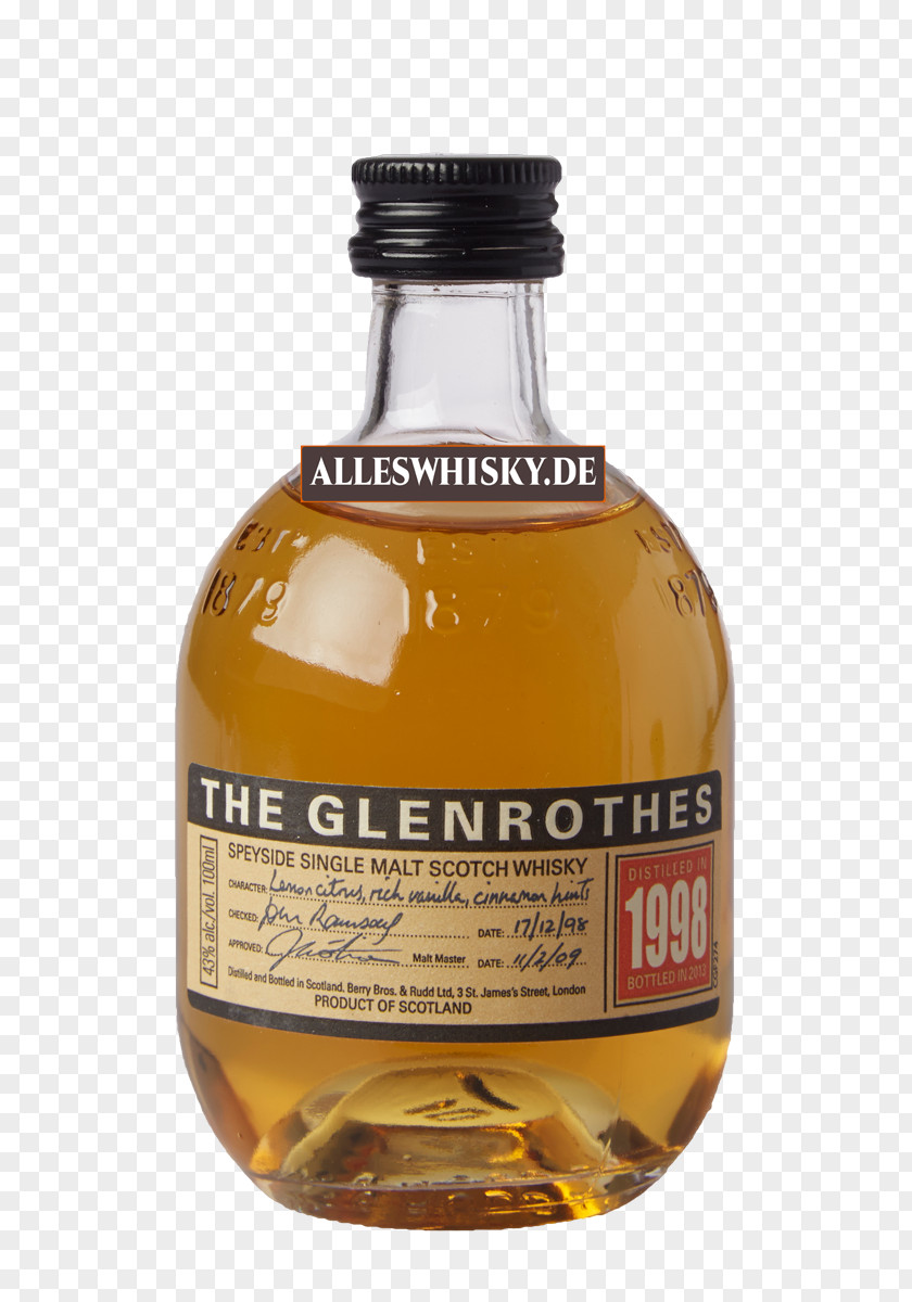 Glass Liqueur Whiskey Bottle The Glenrothes Distillery Liquid PNG