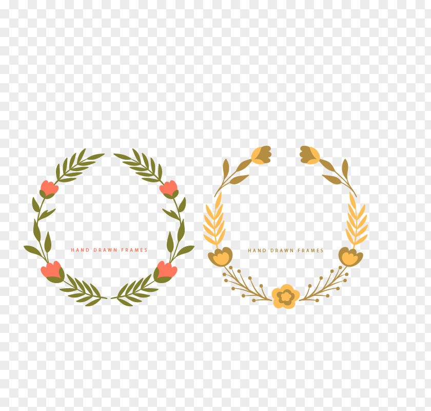 Wheat Wreath Yellow Green Combination Computer File PNG
