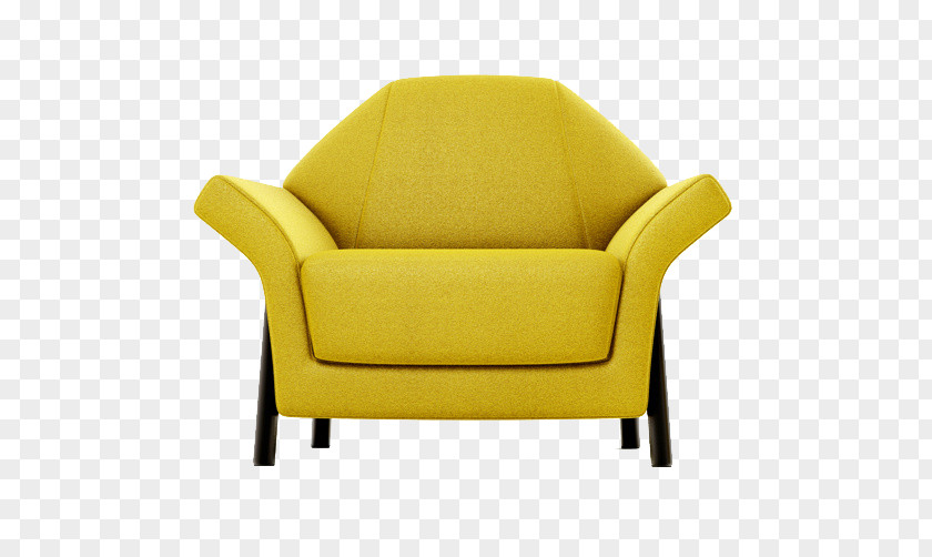 Yellow Sofa Loveseat Chair Couch PNG