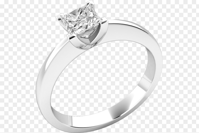 Princess Cut Diamond Rings Wedding Ring Jewellery Gold PNG