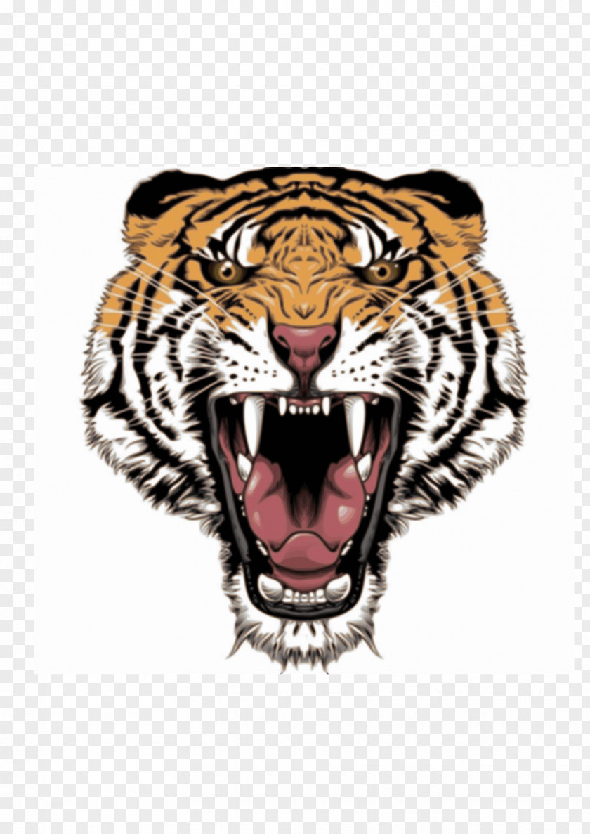 Tattoo Big Cat Roar Siberian Tiger Clip Art PNG