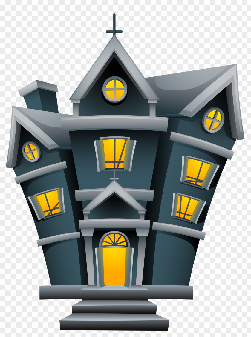 Trick Or Treat Halloween Haunted House Clip Art PNG