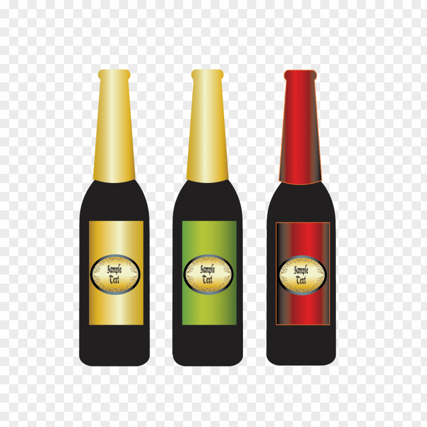 Wine Vector Material Red Liqueur Beer Bottle PNG