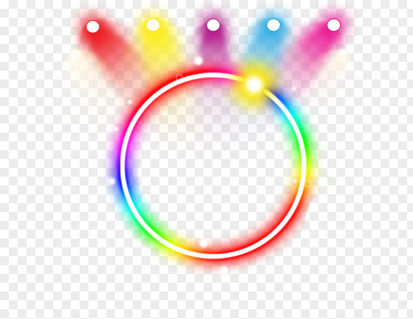 Neon Ring Light Effect Lighting Color PNG