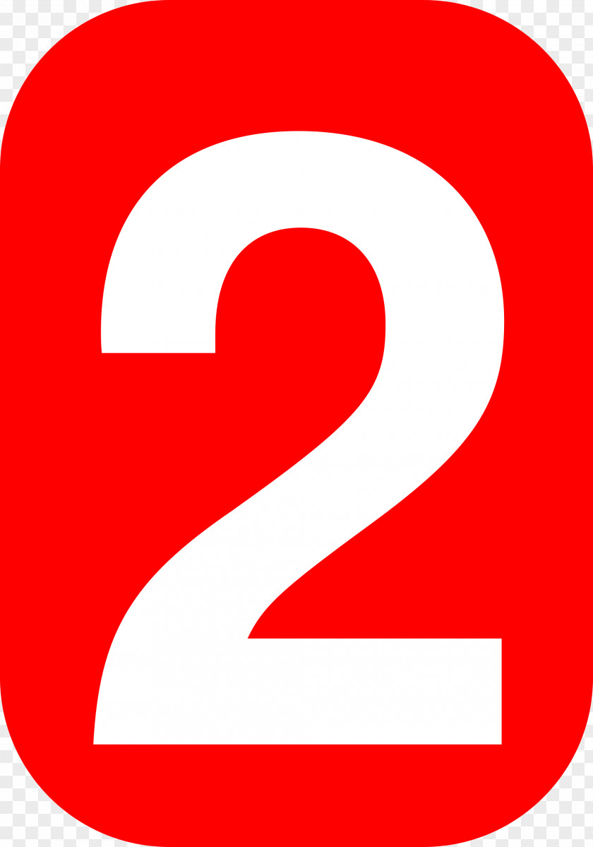 Number Two Rectangle Red Clip Art PNG