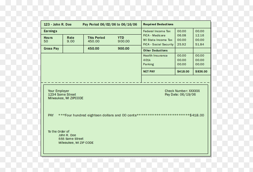 Paycheck Template Microsoft Excel Cheque Payroll PNG