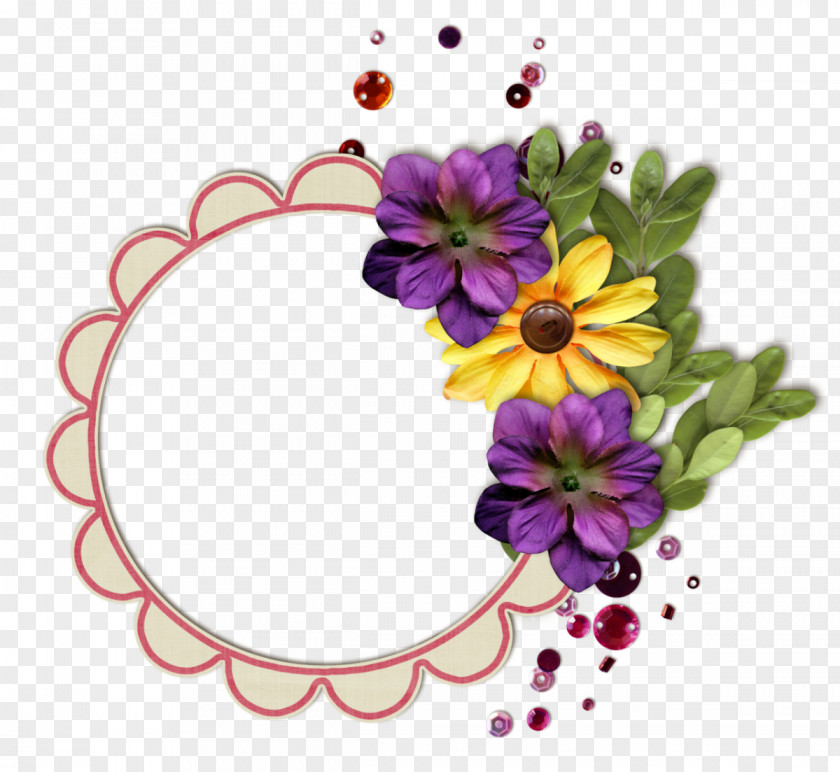 Garden Elements Psalms Flower Floral Design Picture Frames Violet PNG