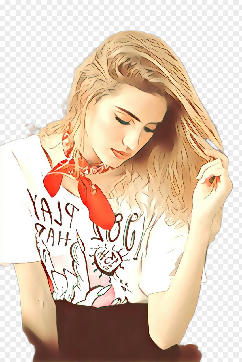 Gesture Brown Hair Blond Nose Mouth Neck Long PNG