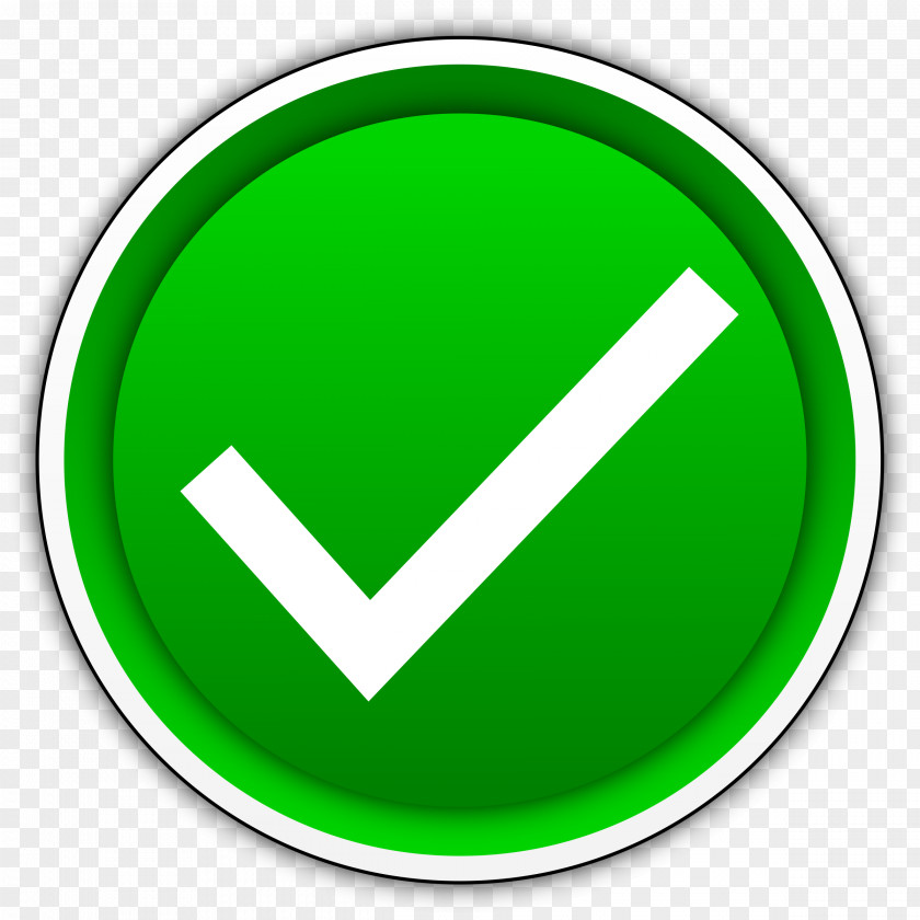 Green Yes Check Mark Symbol Clip Art PNG