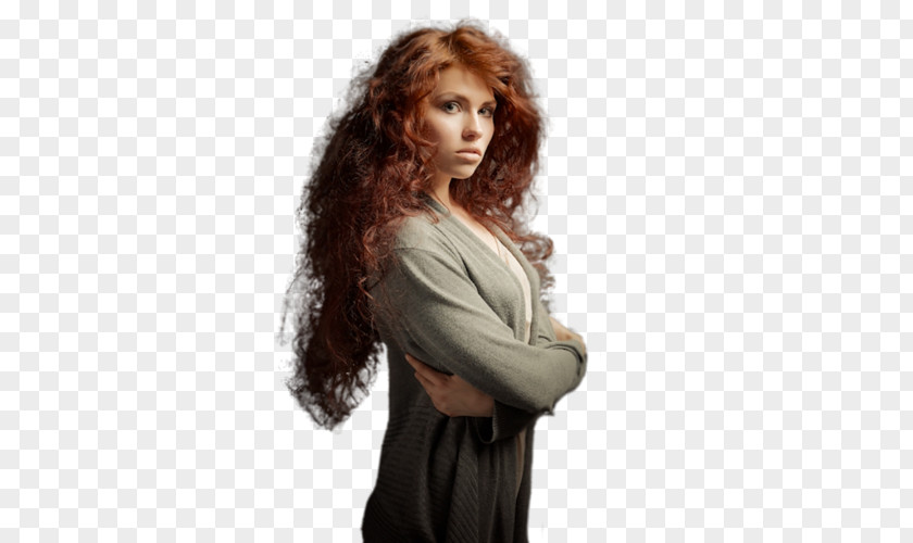 Hair Red Model Long Hairstyle PNG