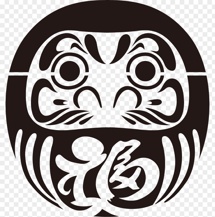 Japan Daruma Doll Decal Sticker PNG