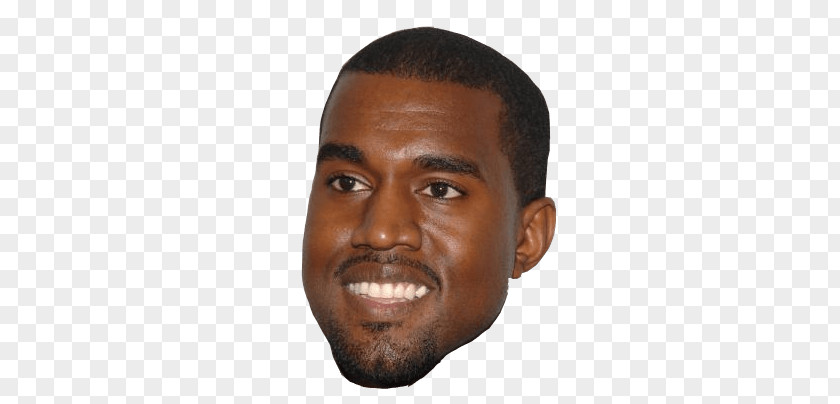 Kanye West Looking PNG Looking, smiling man face illustration clipart PNG