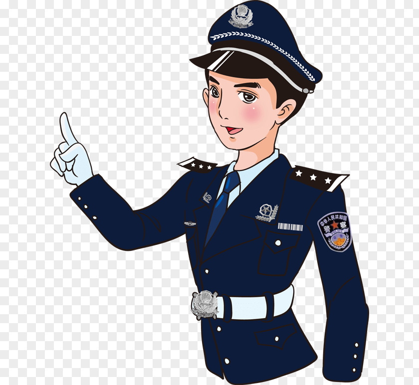 Police Uncle Officer Cartoon Illustration PNG