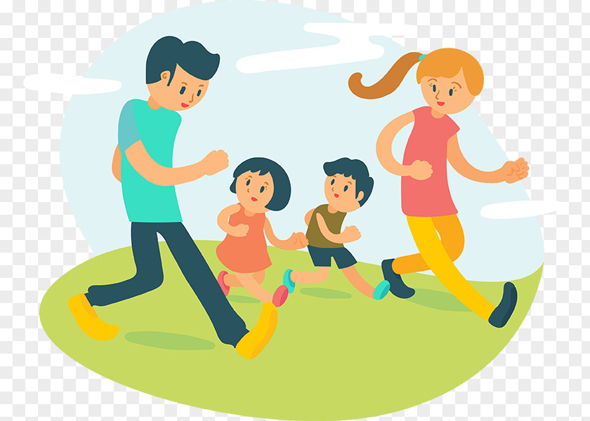 Running Child Cartoon Sharing Play Fun Playing With Kids PNG
