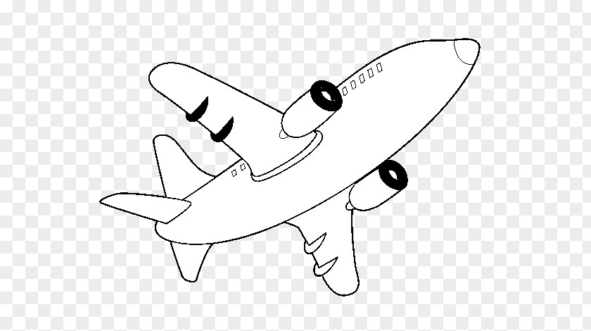 Airplane Clip Art Flight Black And White Wing PNG