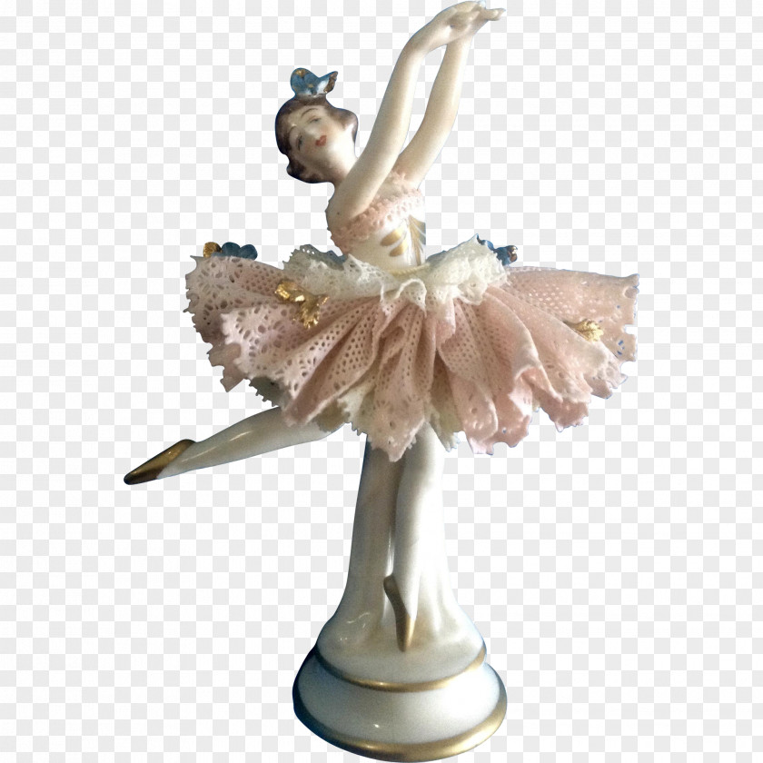 Ballet Figurine Dancer Frank Ackermann Dresden Porcelain PNG