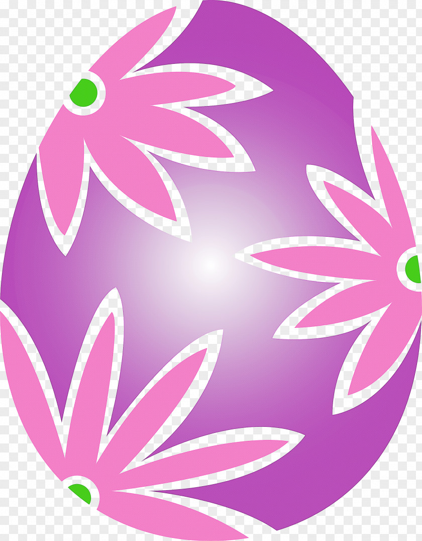 Floral Easter Egg Flower Happy Day PNG