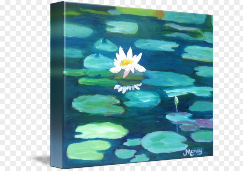 Painting Water Resources Green Pond PNG