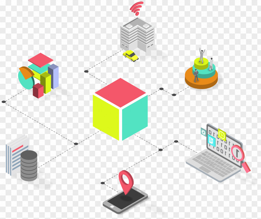Rubics Cube Electronics Accessory Computer Network Design Diagram Data PNG