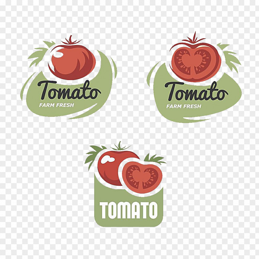 Three Tomatoes Pattern Tomato Logo Vegetable Fruit PNG