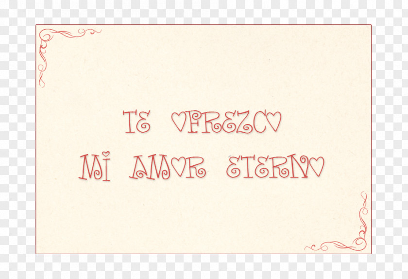 Valentine Card Paper Calligraphy Font Pink M Rectangle PNG