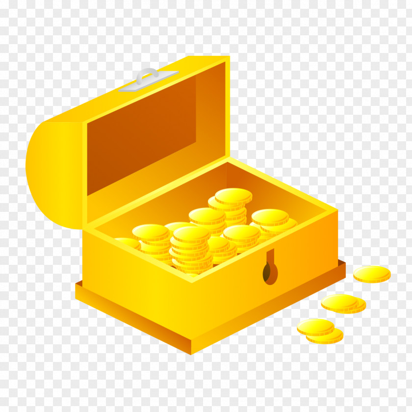 Bling Icon Box Treasure Vector Graphics Yellow PNG