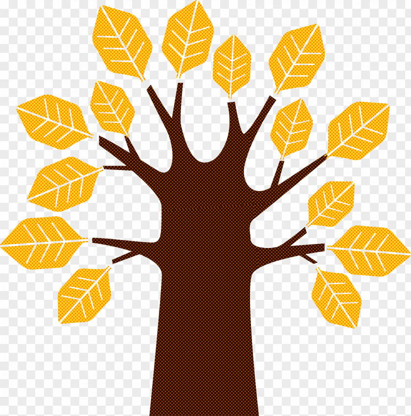 Leaf Yellow Tree Plant Hand PNG