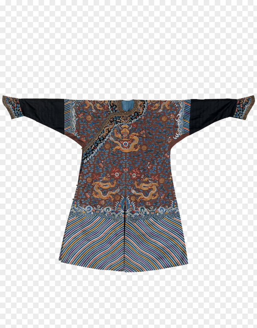 Qing Dynasty Dragon Dress Manchu People Sleeve Eight Banners Clothing PNG