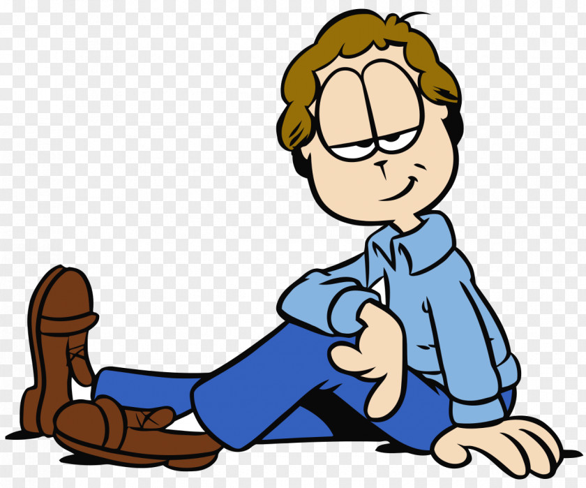 Sitting Man Jon Arbuckle Odie Garfield Character Comic Strip PNG