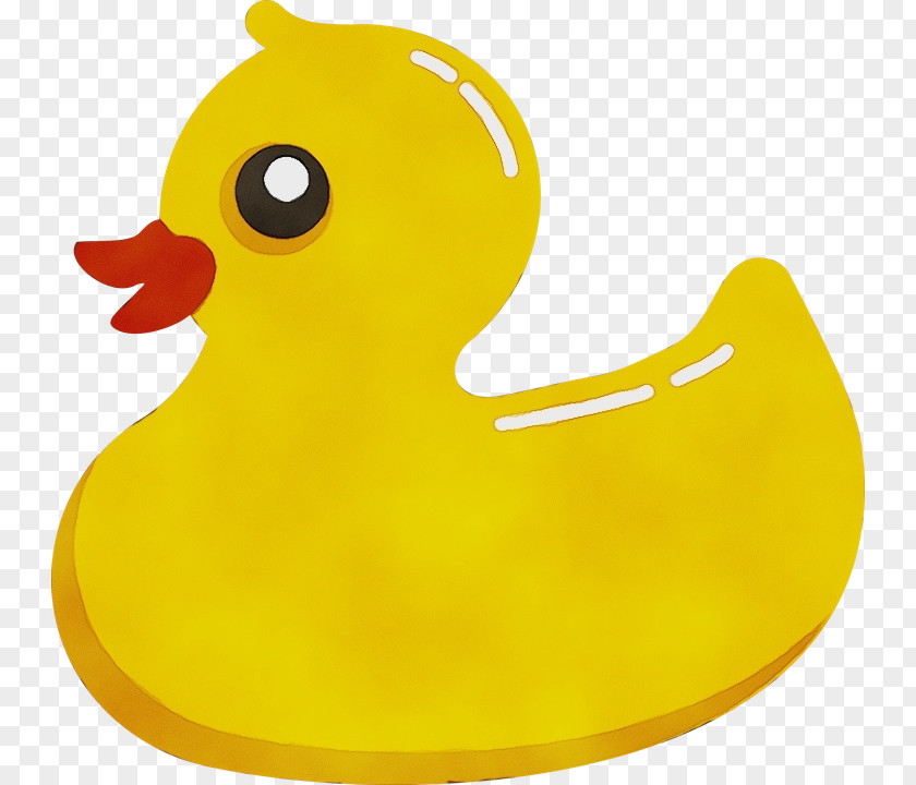 Waterfowl Beak Rubber Ducky Bath Toy Yellow Duck PNG