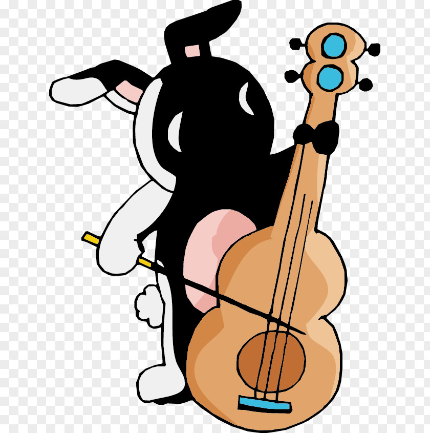 Cartoon Rabbit Animal Vector Guitar Violin PNG