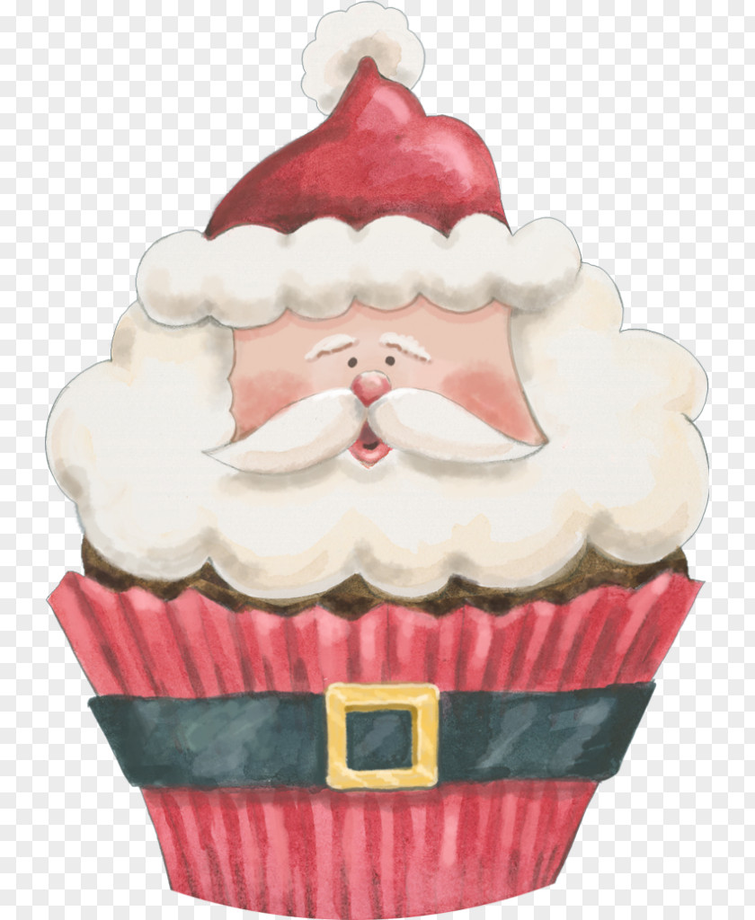 Cup Cake Cupcake Cream Christmas Ornament Santa Claus PNG
