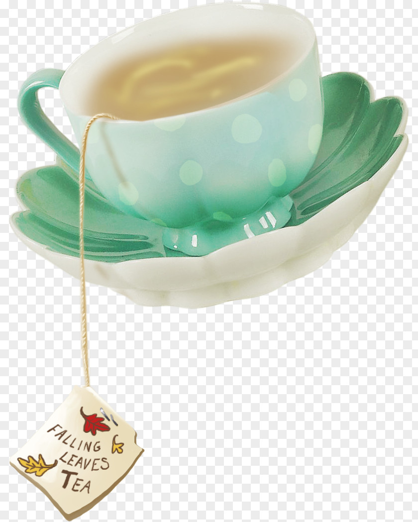 Green Cup Tea Macaron PNG
