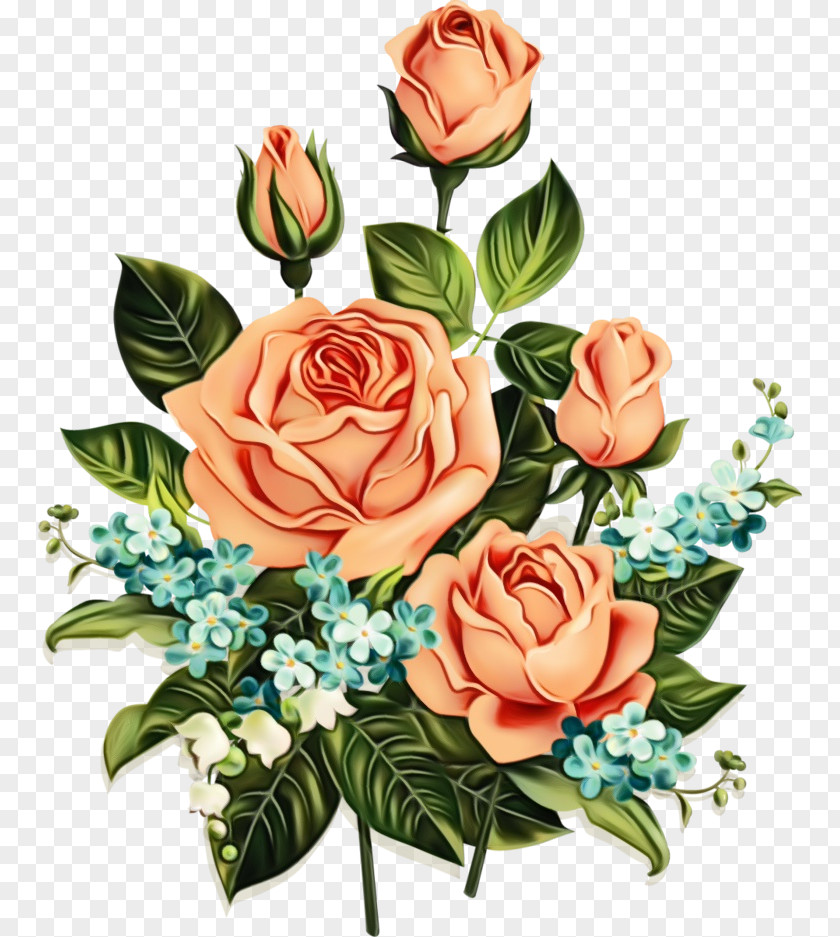 Flower Arranging Pink Garden Roses PNG