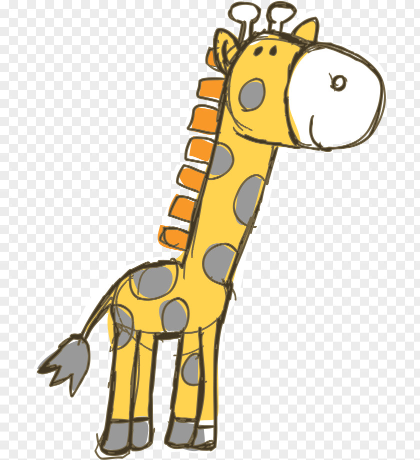 Hand-painted Giraffe Wedding Invitation Baby Shower PNG