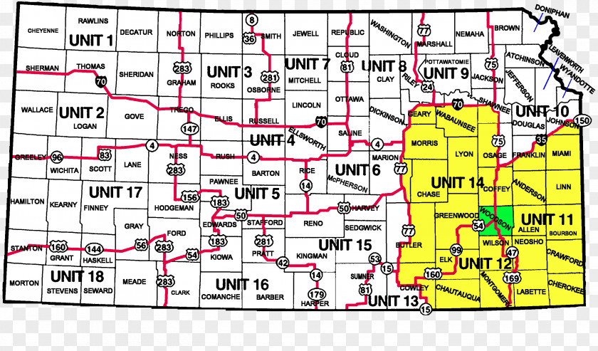 Woodson County, Kansas Map Real Property Estate PNG