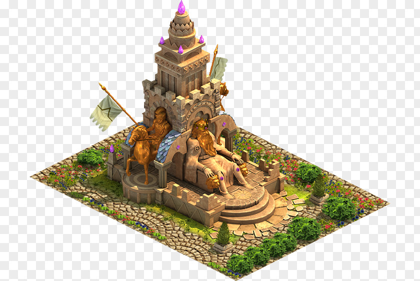 Fantasy City Temple Ganesha Statue Monument PNG