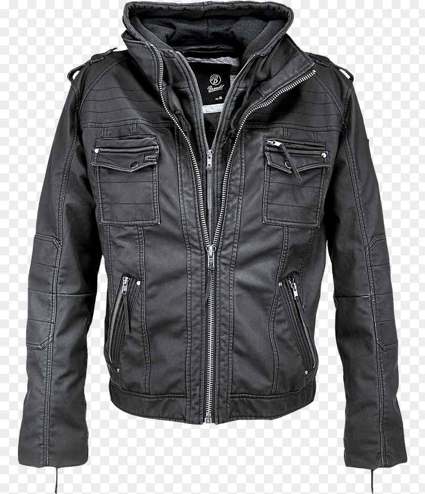 Military Jacket Black Hoodie Leather Coat Clothing PNG