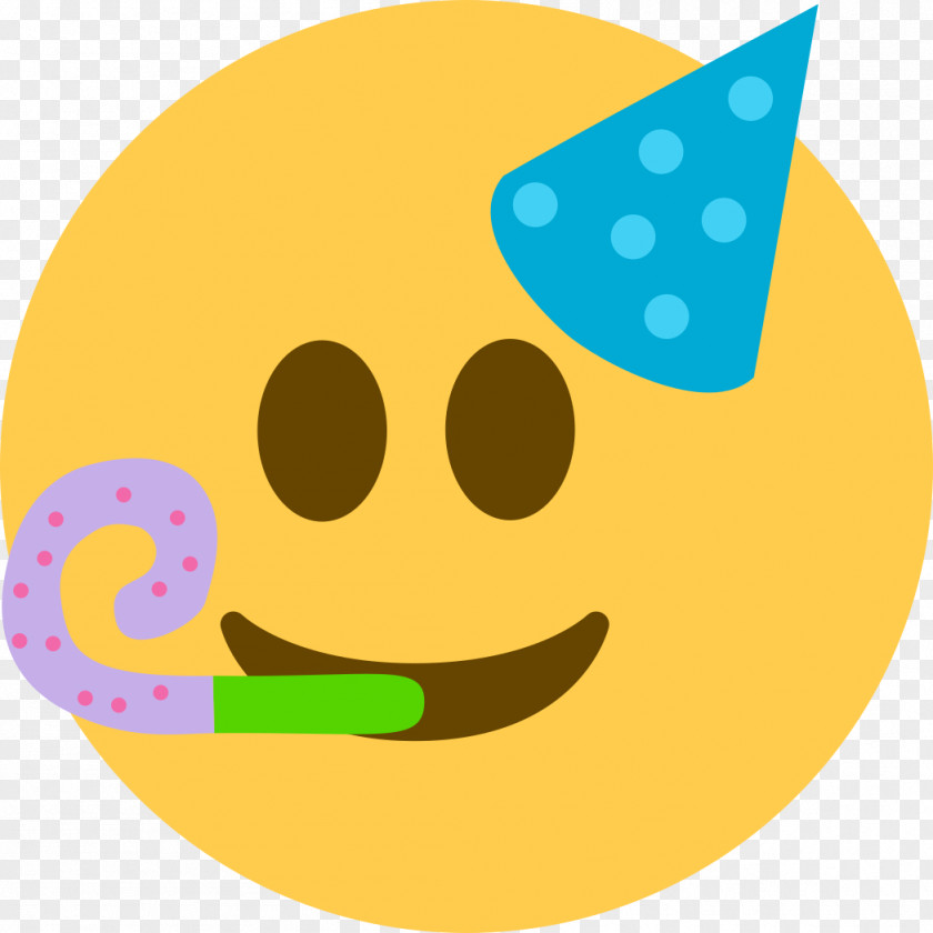 Party Hat Smiley Discord Emoji Slack PNG