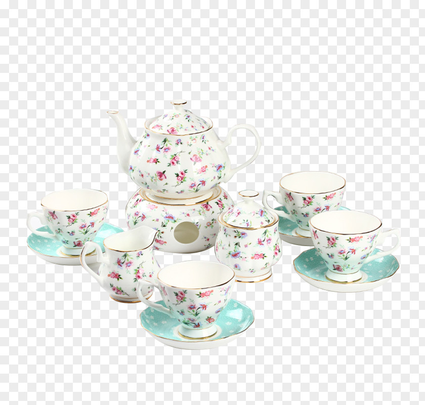 Pastoral Wind Tea Set Coffee Cup Porcelain PNG
