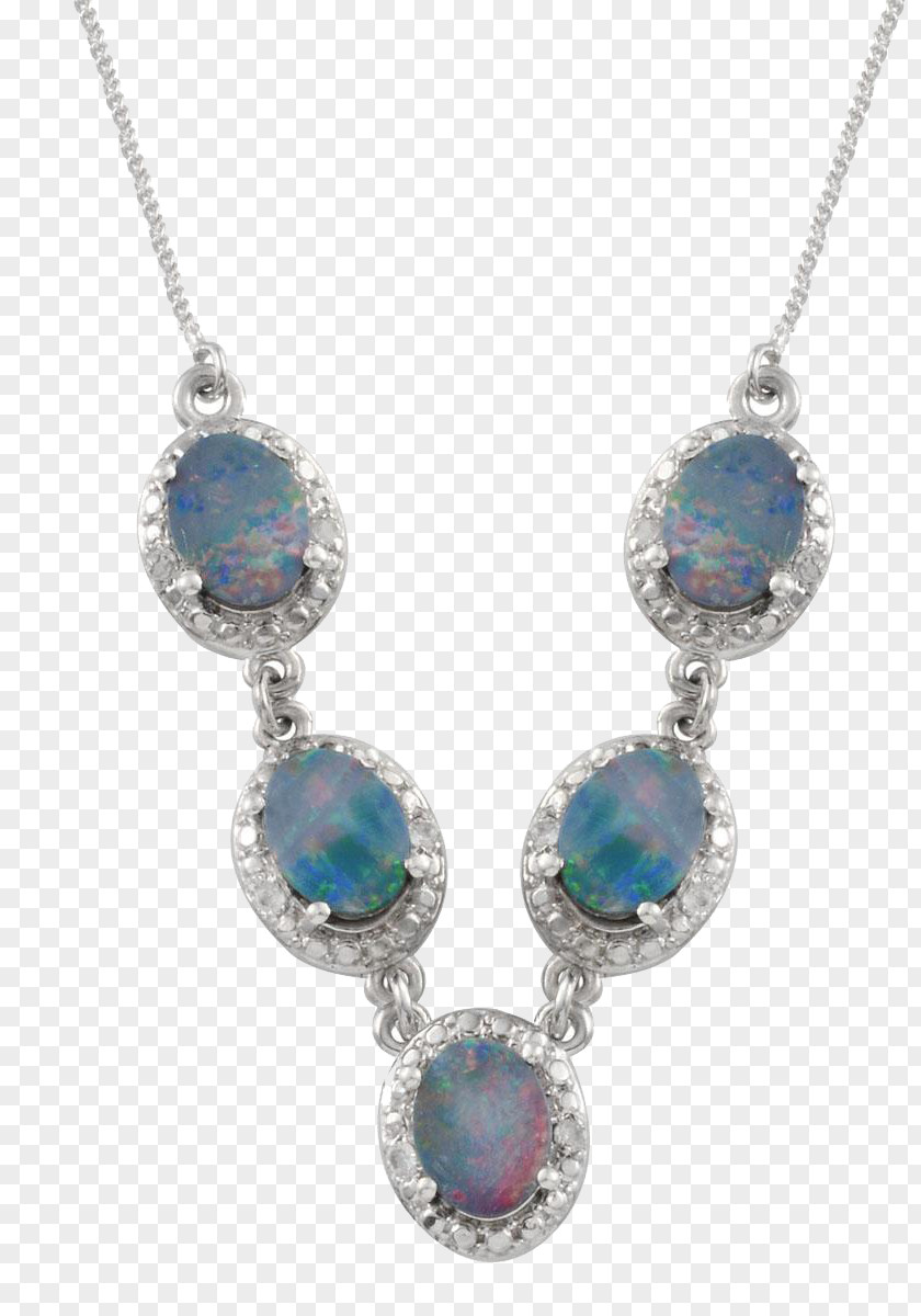 Gemstone Turquoise Opal Earring Necklace PNG